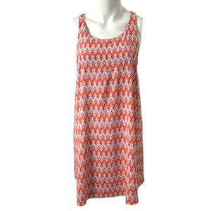 Alice + Olivia Women Size S Blue & Orange Estelle Mini A-line Tank Dress